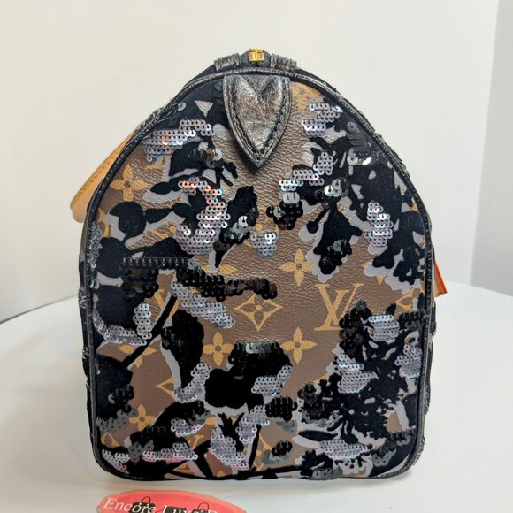 Louis Vuitton Black Monogram Sequin Tisse Speedy 30 - Picture 16 of 16